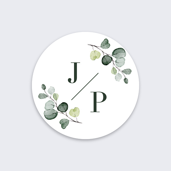  Stickers mariage Eucalyptus Recto