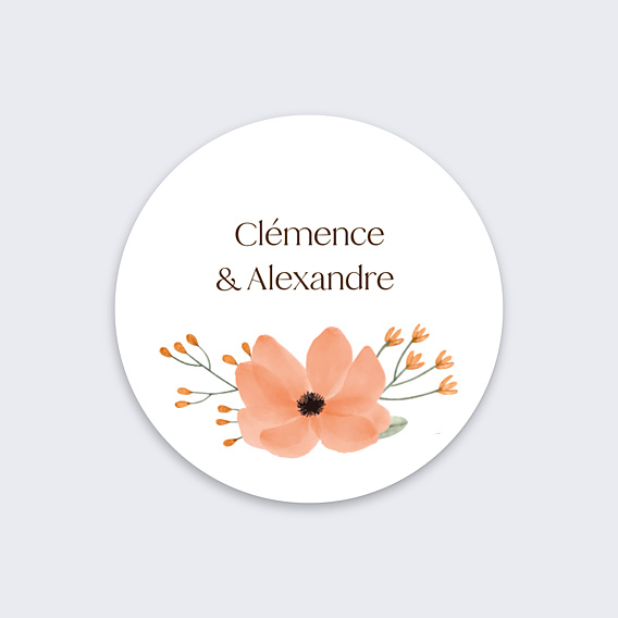 Sticker Mariage Flower of fall