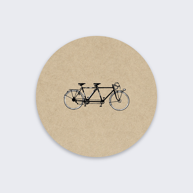 Sticker Mariage Vintage Ludique Recto