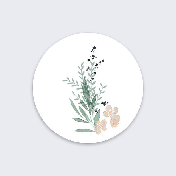 Sticker Mariage Couronne de Laurier Recto