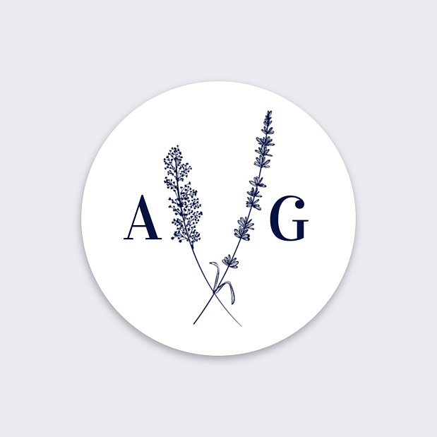 Sticker Mariage Jolie Lavande Recto