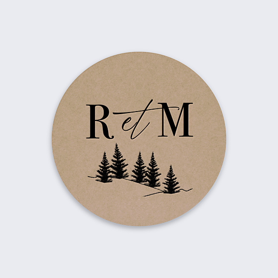 Sticker Mariage Idylle à la Montagne II