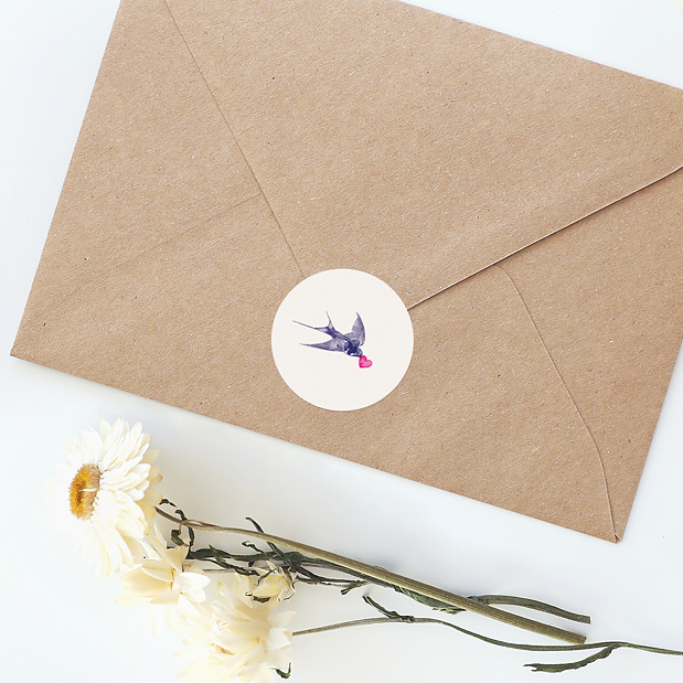 Sticker Mariage Hirondelle d'Amour