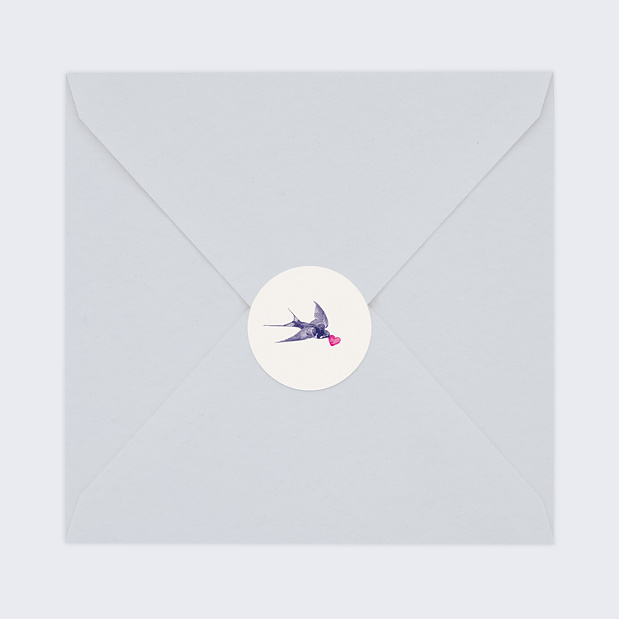 Sticker Mariage Hirondelle d'Amour