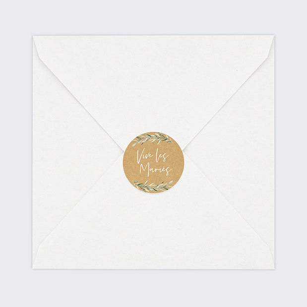 Sticker Mariage Lauriers