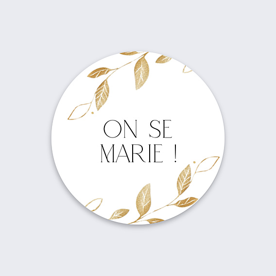 Sticker Mariage Couronne chic