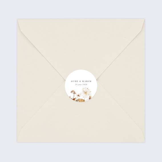 Sticker Mariage Jardin Sauvage Simple