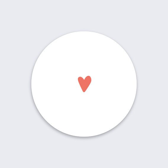  Stickers mariage Petit Coeur Recto