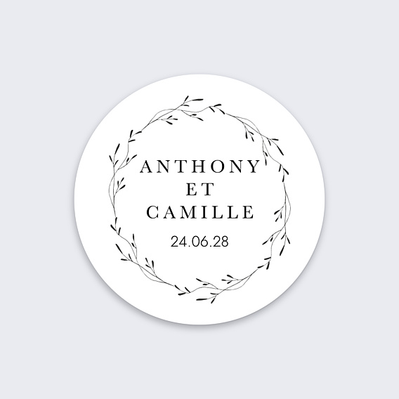 Sticker Mariage Couronne délicate