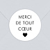 Stickers mariage Merci grand coeur