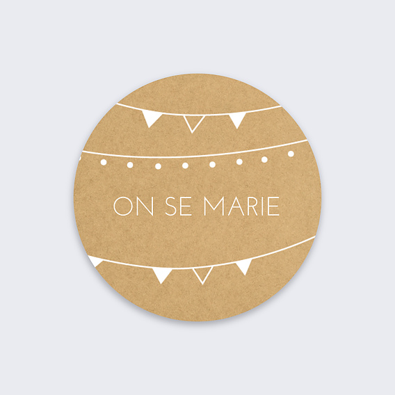  Stickers mariage Bucolique Recto
