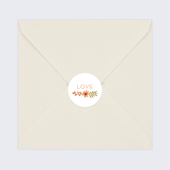 Sticker Mariage Bouquet Printanier 