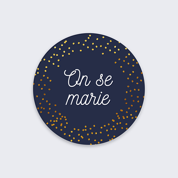 Sticker Mariage Bulles
