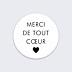  Stickers mariage Merci grand coeur Recto