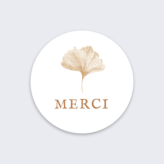 Sticker Mariage Ginkgo Délicats