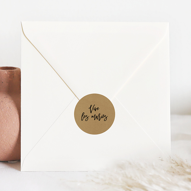 Sticker Mariage Modern Kraft