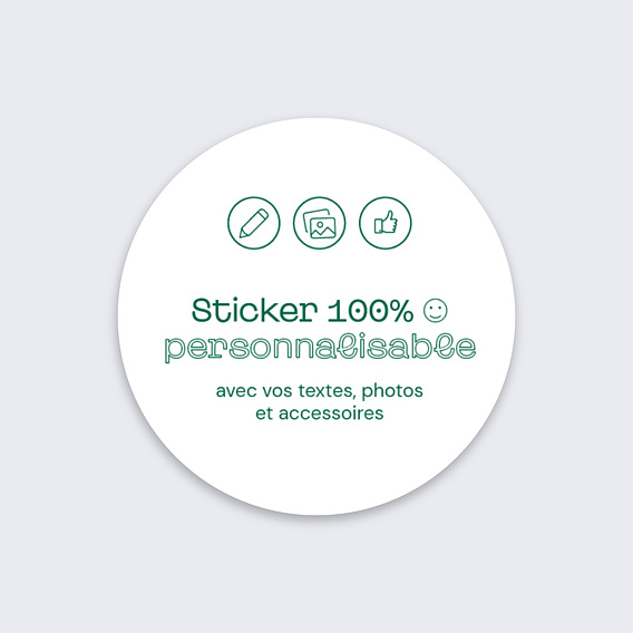 Stickers mariage 100% Personnalisable Recto