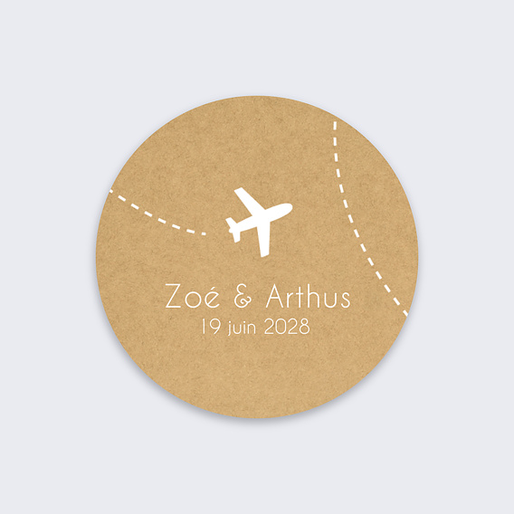  Stickers mariage Ensemble en Vadrouille Recto