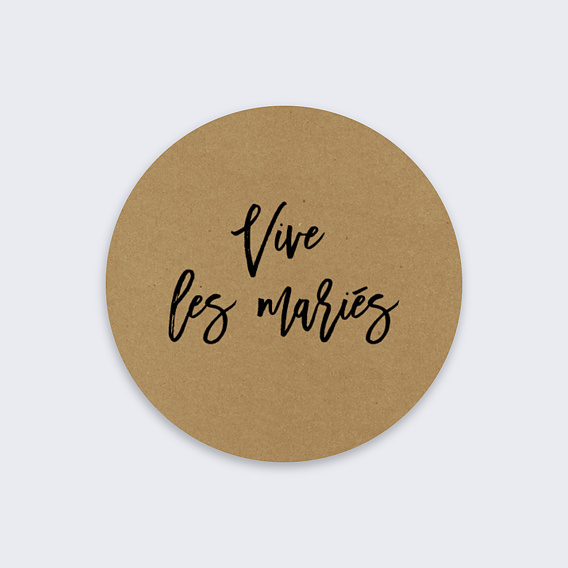  Stickers mariage Modern Kraft Recto