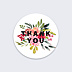 Sticker Mariage Thank you floral