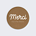 Sticker Mariage Merci kraft