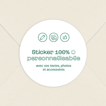  Sticker Mariage 100% Personnalisable 