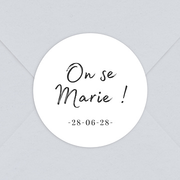 24 pièces Stickers prénom personnalisé mariage