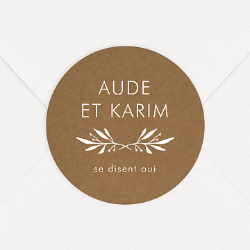Sticker Mariage Kraft Botanique