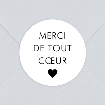  Sticker Mariage Merci Grand Coeur
