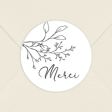 Sticker Mariage Merci Plantes