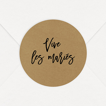  Sticker Mariage Modern Kraft