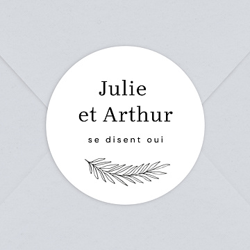 Sticker Mariage Petite Palme
