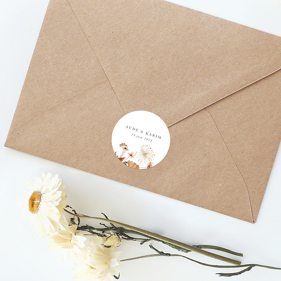Sticker Mariage Jardin Sauvage Simple