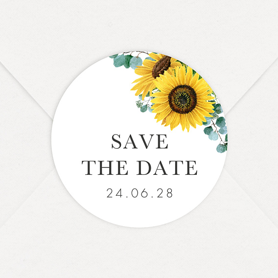 Stickers mariage Tournesol Après 1
