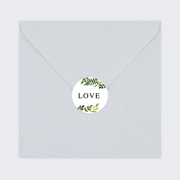 Sticker Mariage Aquarelle Botanique