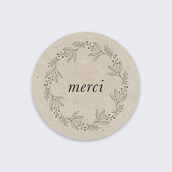 Sticker Mariage Merci petites fleurs