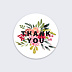  Stickers mariage Thank you floral Recto