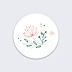 Sticker Mariage Couronne de Fleurs