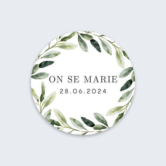  Sticker mariage Végétal Classique