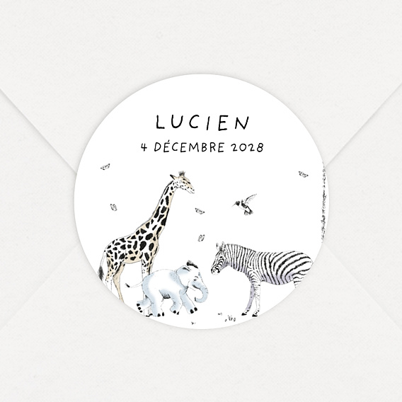 Sticker naissance Animaux Sauvages