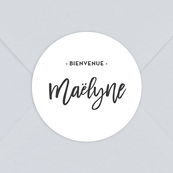 Sticker naissance Belles Lettres