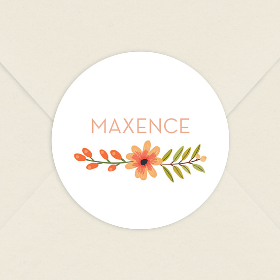 Sticker Naissance Bouquet Printanier