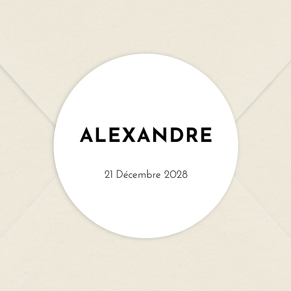Sticker naissance Calligraphie Originale