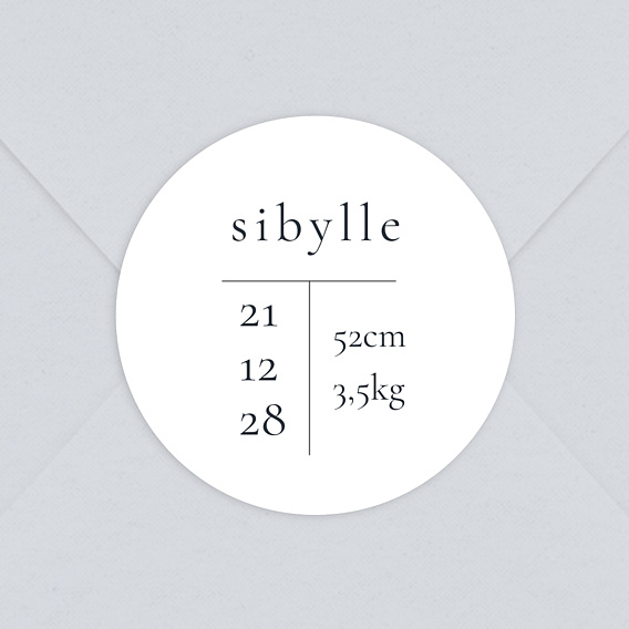 Sticker naissance Certificat