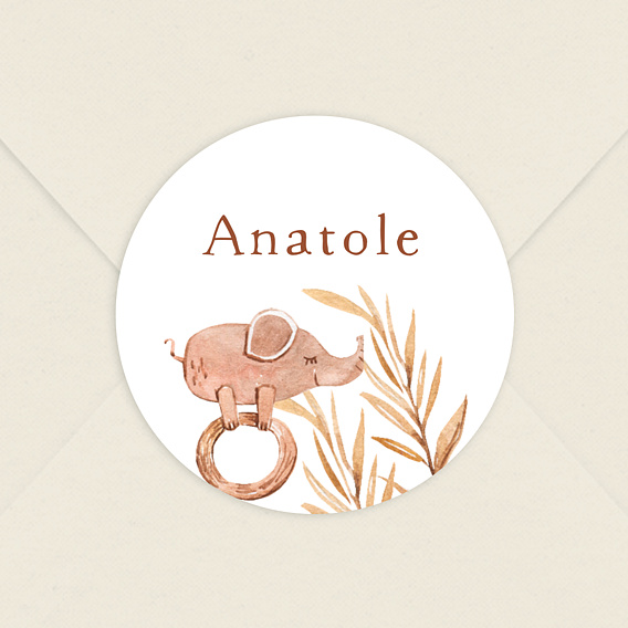 Sticker naissance Hochet Éléphant