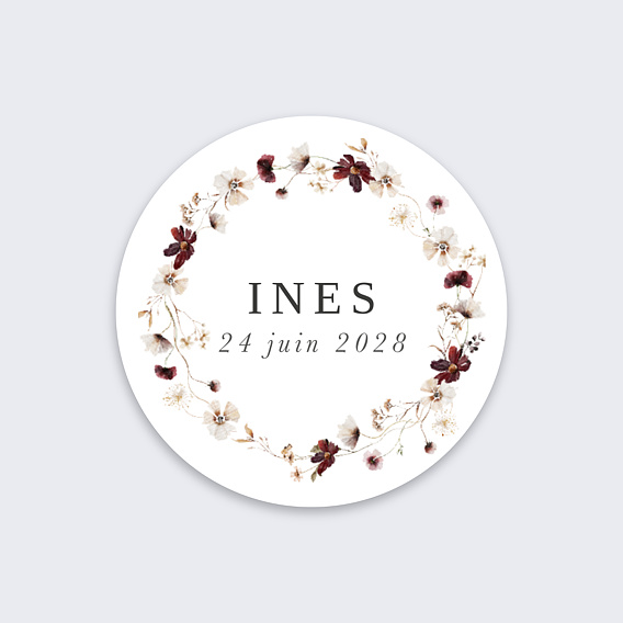 Sticker naissance Jardin Sauvage