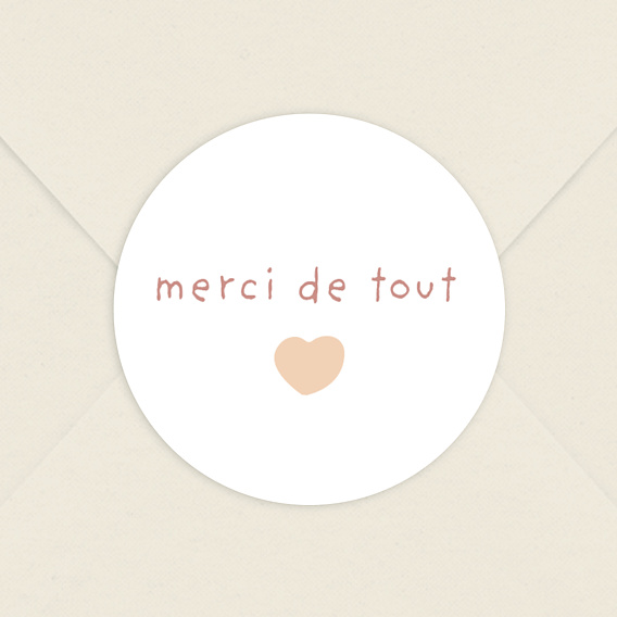 Sticker naissance Merci Coeur