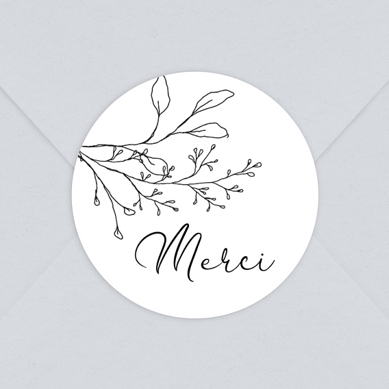 Sticker naissance Merci Plantes