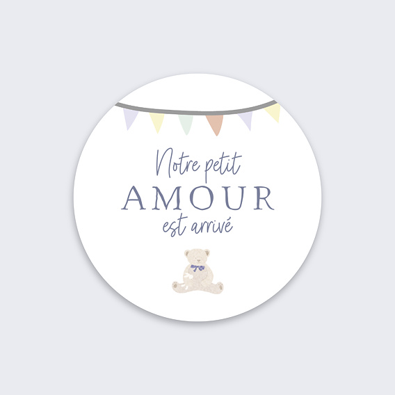 Sticker naissance Ourson
