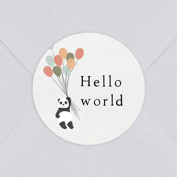 Sticker Naissance panda ballon